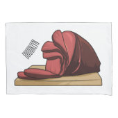 ハム漫画イラストレーション 枕カバー (正面)