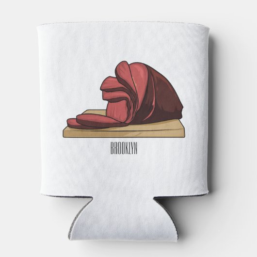 ハム漫画イラストレーション 缶クーラー (裏面)