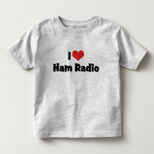 ハム無線を愛するハート - アマチュア無線愛好家 トドラーTシャツ