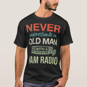 ハム無線アンテナハム無線でメンズ老人 Tシャツ