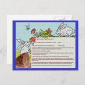 ハム焼いたイースターレシピカード ポストカード (正面/裏面)