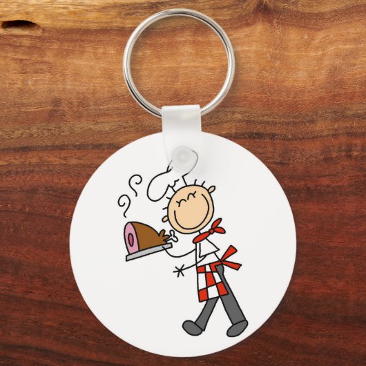 ハム焼いたTシャツとギフト付きシェフ キーホルダー (正面)