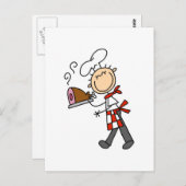 ハム焼いたTシャツとギフト付きシェフ ポストカード (正面/裏面)