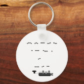 ハム誇りを持ったモースのコードのキーチェーン キーホルダー (正面)