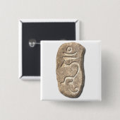 ハム雑音啓発された心石 缶バッジ (正面&裏面)