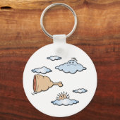 ハム飛んでいるボーン キーホルダー (正面)