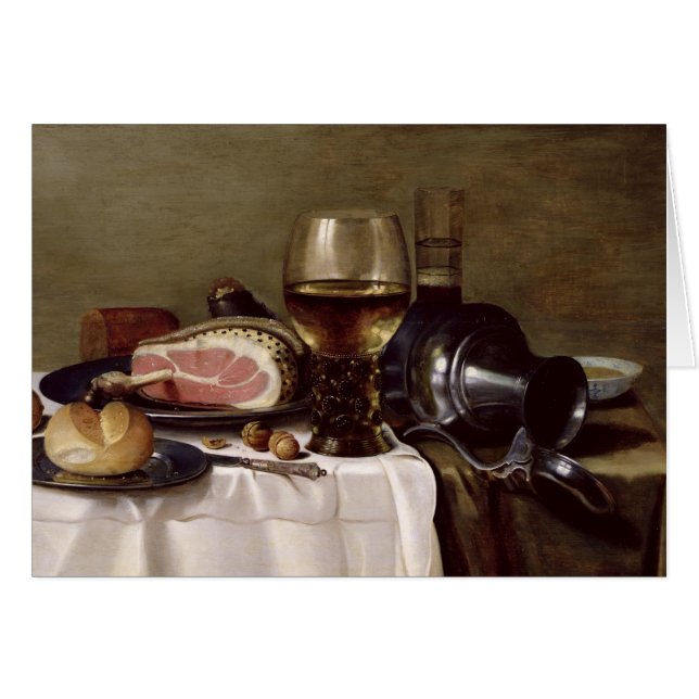 ハム2が付いている静物画 (正面横)