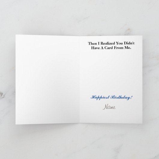 『ハム・ザ・ハム』誕生日 カード (内部)