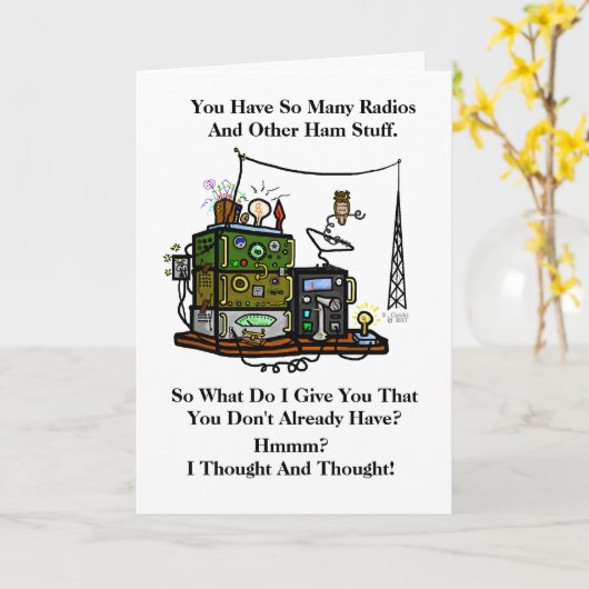 『ハム・ザ・ハム』誕生日 カード (黄色い花)