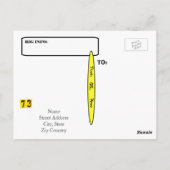 ハム・シャック・キャッスルハム無線QSLカカスタマイズードイット！ ポストカード (裏面)