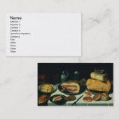 ハム(パネルの油)が付いている静物画 名刺 (正面/裏面)