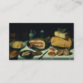 ハム(パネルの油)が付いている静物画 名刺 (裏面)