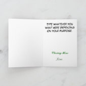 ハム・ラジオ・オペレーターアットライトハウス・グリーティング・カード カード (内部)