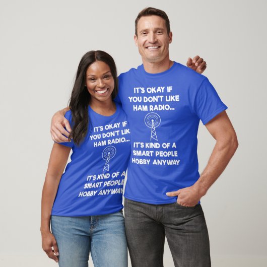 ハム・ラジオ・オペレーター・アマチュア・ラおもしろいジオ頭が切れる Tシャツ (ユニセックス)