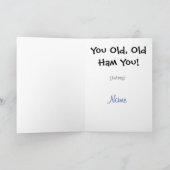 ハム・ラジオ・誕生日・カードとケイブマンがカスタマイズ対応! カード (内部)