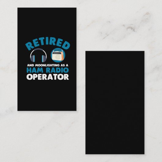 ハム·ラ退職したジオ·オペレーター引退ラジオ·タワー 名刺 (正面/裏面)