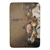 ハム、本、観賞用の容器を持つ静かな生活 バスマット (正面縦)