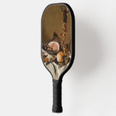 ハム、本、観賞用の容器を持つ静かな生活 ピックルボールラケット (左)