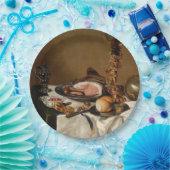 ハム、本、観賞用の容器を持つ静かな生活 ペーパープレート (パーティー)