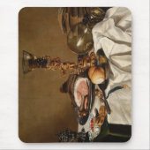 ハム、本、観賞用の容器を持つ静かな生活 マウスパッド (正面)