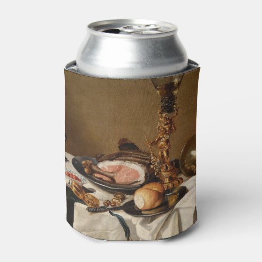 ハム、本、観賞用の容器を持つ静かな生活 缶クーラー (缶正面)