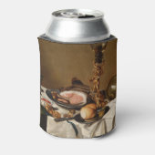ハム、本、観賞用の容器を持つ静かな生活 缶クーラー (缶裏面)
