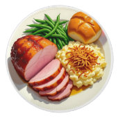 ハム、豆、ポテトのディナー セラミックノブ (正面)