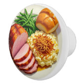 ハム、豆、ポテトのディナー セラミックノブ (右)