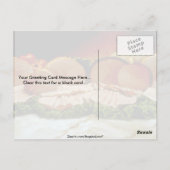 ハム、豚か猪のひもから ポストカード (裏面)