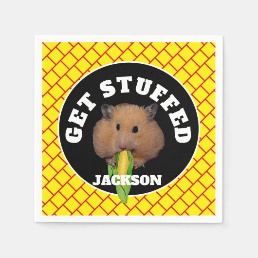 ハメおもしろいスターの詰まった取得 スタンダードカクテルナプキン (正面)