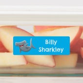 ハメおもしろいルヘッドのサメのパーソナライズされた漫画 ラベル (貼付)