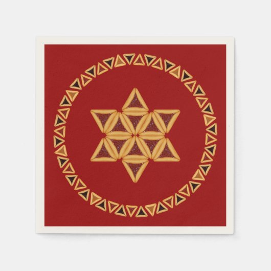 ハメンタシェンスターオブデイヴィッド紙ナプキンス スタンダードカクテルナプキン (正面)