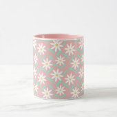 ハモсミールピンクティール(緑がかった色)葉花 マグカップ (中央)