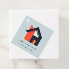 ハモダンウスカラフルロゴ不動産仲介業者ブルーレッドオレンジ フェイバータグ