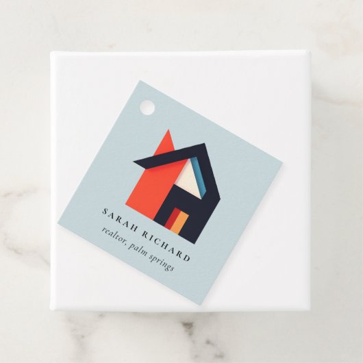 ハモダンウスカラフルロゴ不動産仲介業者ブルーレッドオレンジ フェイバータグ (インサイチュ)