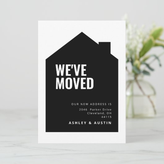 ハモダンウスミニマルシェイプ引っ越しましたニューホーム 案内状 (スタンド正面)