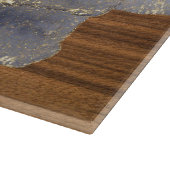 ハモッツィシャブバットチャラブラック金ゴールドウッドガラス カッティングボード (角)