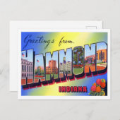 ハモンド・インディアナヴィンテージ大文字葉書 ポストカード (正面/裏面)