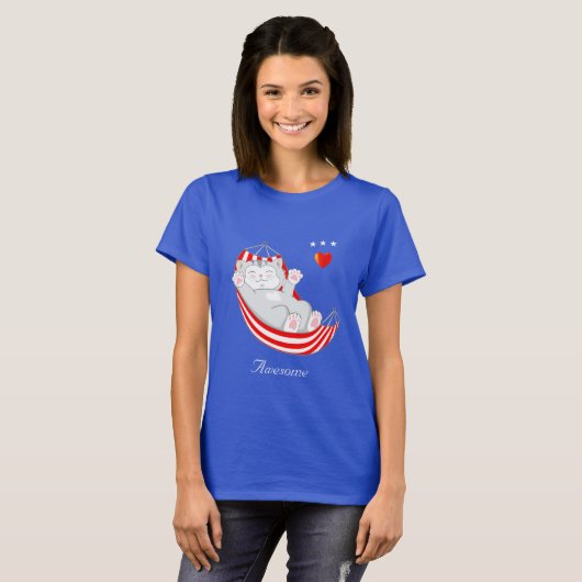 ハモ素晴らしックTシャツの可愛い子猫 Tシャツ (正面フル)