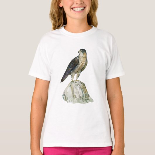 ハヤブサのガールズTシャツ Tシャツ (正面)