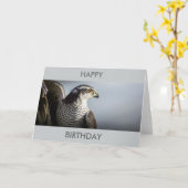 ハヤブサのバースデー・カード カード (黄色い花)