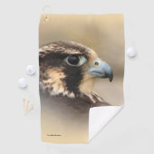 ハヤブサのビネットプロファイル ゴルフタオル (インサイチュ)