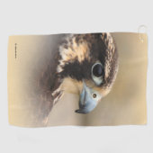 ハヤブサのビネットプロファイル ゴルフタオル (横)