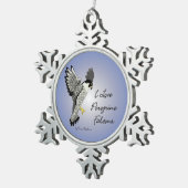 ハヤブサのピューターの雪片のオーナメント スノーフレークピューターオーナメント (右)