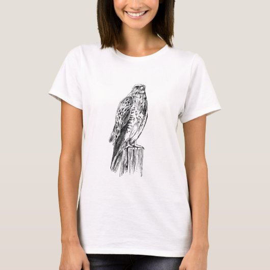 ハヤブサの女性用Tシャツ Tシャツ (正面)
