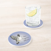 ハヤブサの砂岩飲み物のコースター コースター (側面)