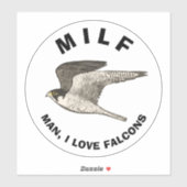 ハヤブサの鉛筆イラスト 冗談で面白いMILF シール (シート)