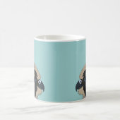 ハヤブサの鳥アート コーヒーマグカップ (中央)