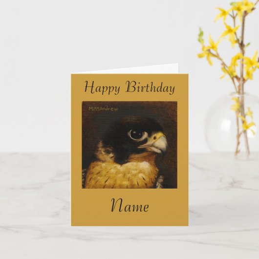 ハヤブサ カード (黄色い花)