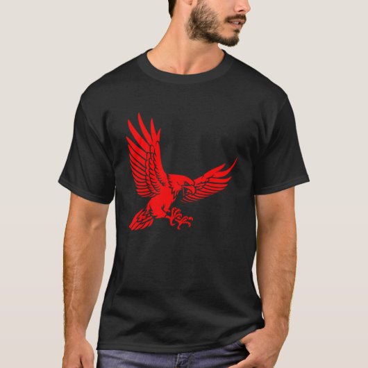 ハヤブサ ファルコン 猛禽類 鳥 ハンティング P Tシャツ (正面)